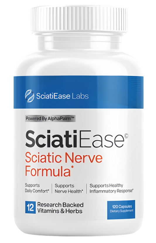 Sciatic Nerve Health Support Supplement - Nerve Support Formula with AlphaPalm, Pea, Vitamin B Complex, Alpha Lipoic Acid 300mg - 120 Capsules